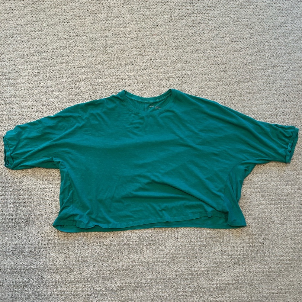Green Aerie Cropped Oversized Shirt